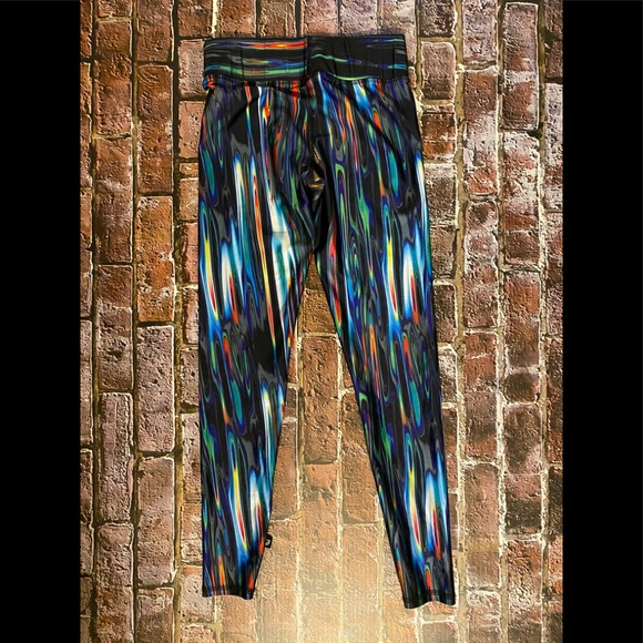 EUC Terez Leggings black psychedelic print SZ S - Picture 5 of 5